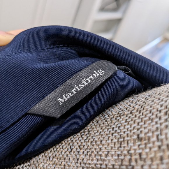 NWOT VINTAGE DESIGNER MARISFROLG NAVY BLAZER W/ LACE BACK - Picture 5 of 5